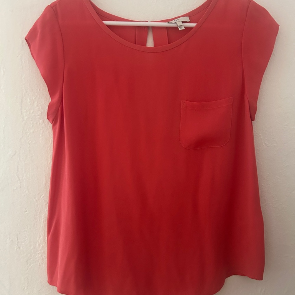Joie Pink Cap Sleeve Boxy Blouse